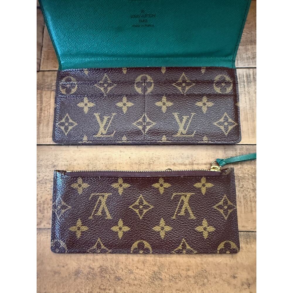 Louis Vuitton Josephine Wallet Brown Monogram Canvas Green France W/Box & COA - Picture 6 of 11